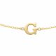 New Bling 9NBG-901G Gouden Armband met Letter G - 6mm - Ankerschakel - 16+1+1cm - Initiaal sieraad - 14 Karaat - Goud