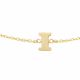 New Bling 9NBG-901I Gouden Armband met Letter I - 6mm - Ankerschakel - 16+1+1cm - Initiaal sieraad - 14 Karaat - Goud