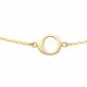 New Bling 9NBG-901O Gouden Armband met Letter O - 6mm - Ankerschakel - 16+1+1cm - 14 Karaat - Goud