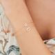 New Bling 9NBG-901R Gouden Armband met Letter R - 6mm - Ankerschakel - 16+1+1cm - 14 Karaat - Goud
