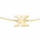 New Bling 9NBG-901X Gouden Armband met Letter X - 6mm - Ankerschakel - 16+1+1cm - Initiaal sieraad - 14 Karaat - Goud