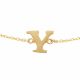 New Bling 9NBG-901Y Gouden Armband met Letter Y - 6mm - Ankerschakel - 16+1+1cm - 14 Karaat - Goud