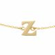 New Bling 9NBG-901Z Gouden Armband met Letter Z - 6mm - Ankerschakel - 16+1+1cm - 14 Karaat - Goud