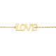 New Bling Goud 9NBG-0081 14 karaat gouden armband 16,5+1+1 cm - LOVE 13x5 mm - Goud