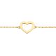 New Bling Goud 9NBG-0082 14 karaat gouden armband 16,5+1+1 cm - Hart 9,5x6,5 mm - Goud