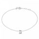 New Bling 9NB-909B Zilveren letterarmband - Letter B - lengte 16,5+1+1cm - gerhodineerd