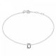 New Bling 9NB-909D Zilveren letterarmband - Letter D - lengte 16,5+1+1cm - gerhodineerd