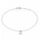 New Bling 9NB-909E Zilveren letterarmband - Letter E - lengte 16,5+1+1cm - gerhodineerd