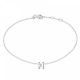 New Bling 9NB-909H Zilveren letterarmband - Letter H - lengte 16,5+1+1cm - gerhodineerd