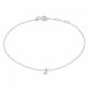 New Bling 9NB-909J Zilveren letterarmband - Letter J - lengte 16,5+1+1cm - gerhodineerd