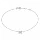 New Bling 9NB-909N Zilveren letterarmband - Letter N - lengte 16,5+1+1cm - gerhodineerd