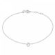 New Bling 9NB-909O Zilveren letterarmband - Letter O - lengte 16,5+1+1cm - gerhodineerd
