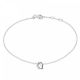 New Bling 9NB-909Q Zilveren letterarmband - Letter Q - lengte 16,5+1+1cm - gerhodineerd