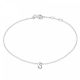 New Bling 9NB-909S Zilveren letterarmband - Letter S - lengte 16,5+1+1cm - gerhodineerd