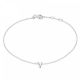 New Bling 9NB-909V Zilveren letterarmband - Letter V - lengte 16,5+1+1cm - gerhodineerd