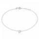 New Bling 9NB-909W Zilveren letterarmband - Letter W - lengte 16,5+1+1cm - gerhodineerd